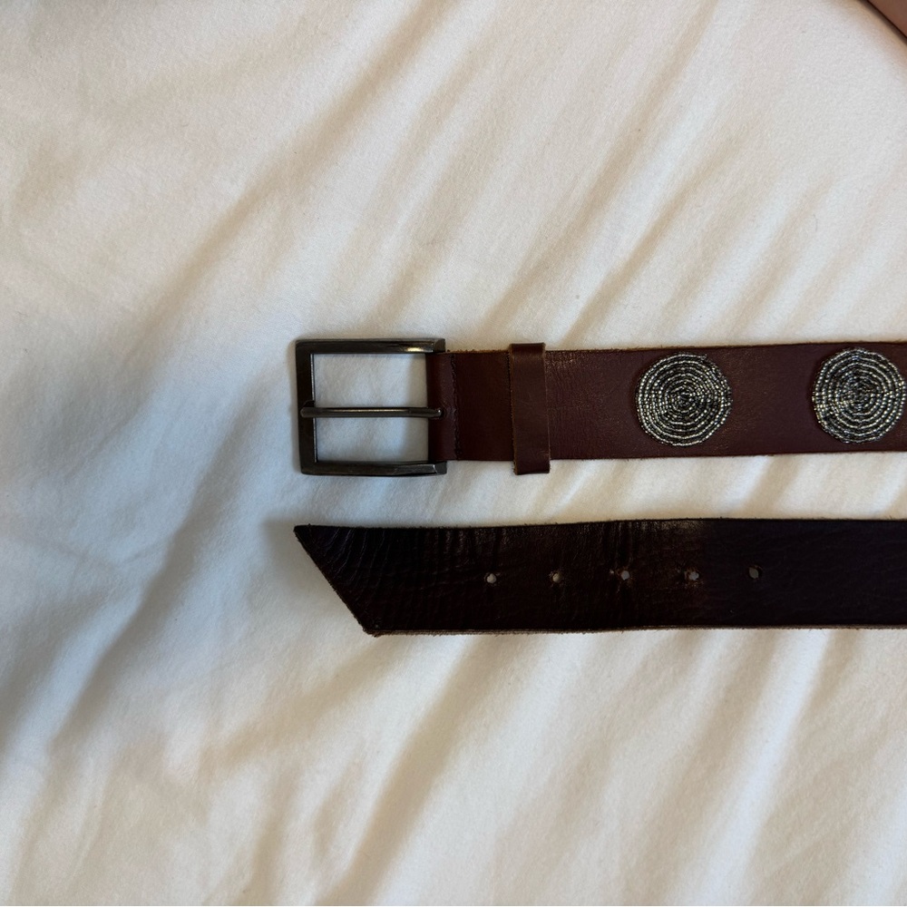 Brown Leather boho belt